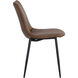 Drew Black / Bravo Cognac Dining Chair, Set Of 2